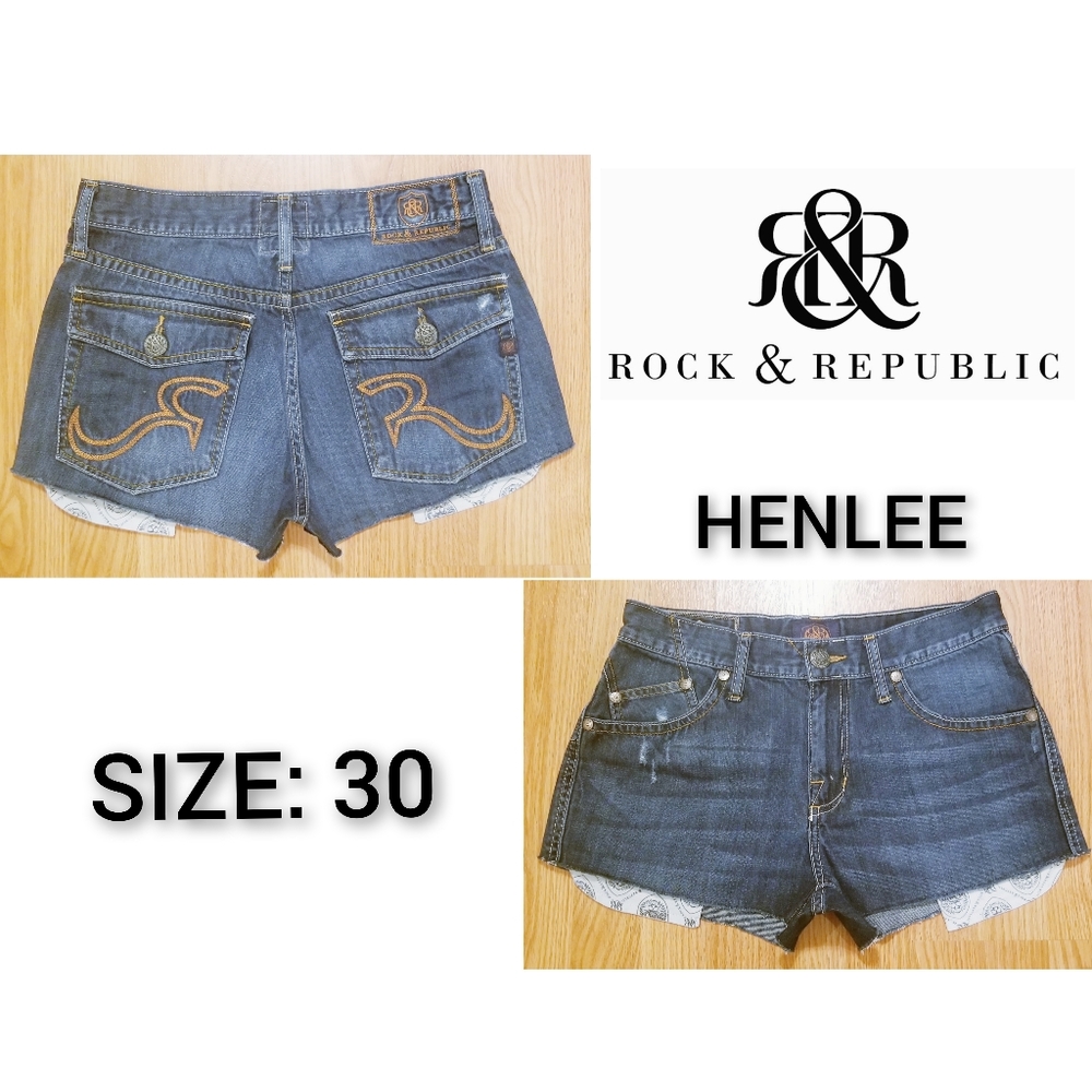ROCK & REPUBLIC Cutoff Denim Shorts
